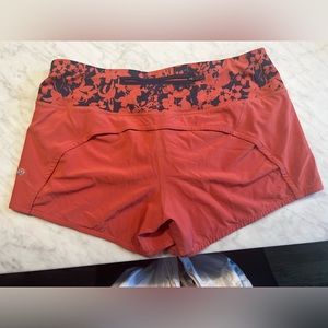 Floral/Burnt Orange LuLu shorts